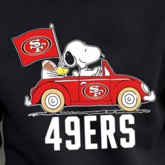 Snoopy Woodstock Car Ride 49ers Crewneck Sweatshirt Cute Football Fan Gift 17 - Picture 2 of 6